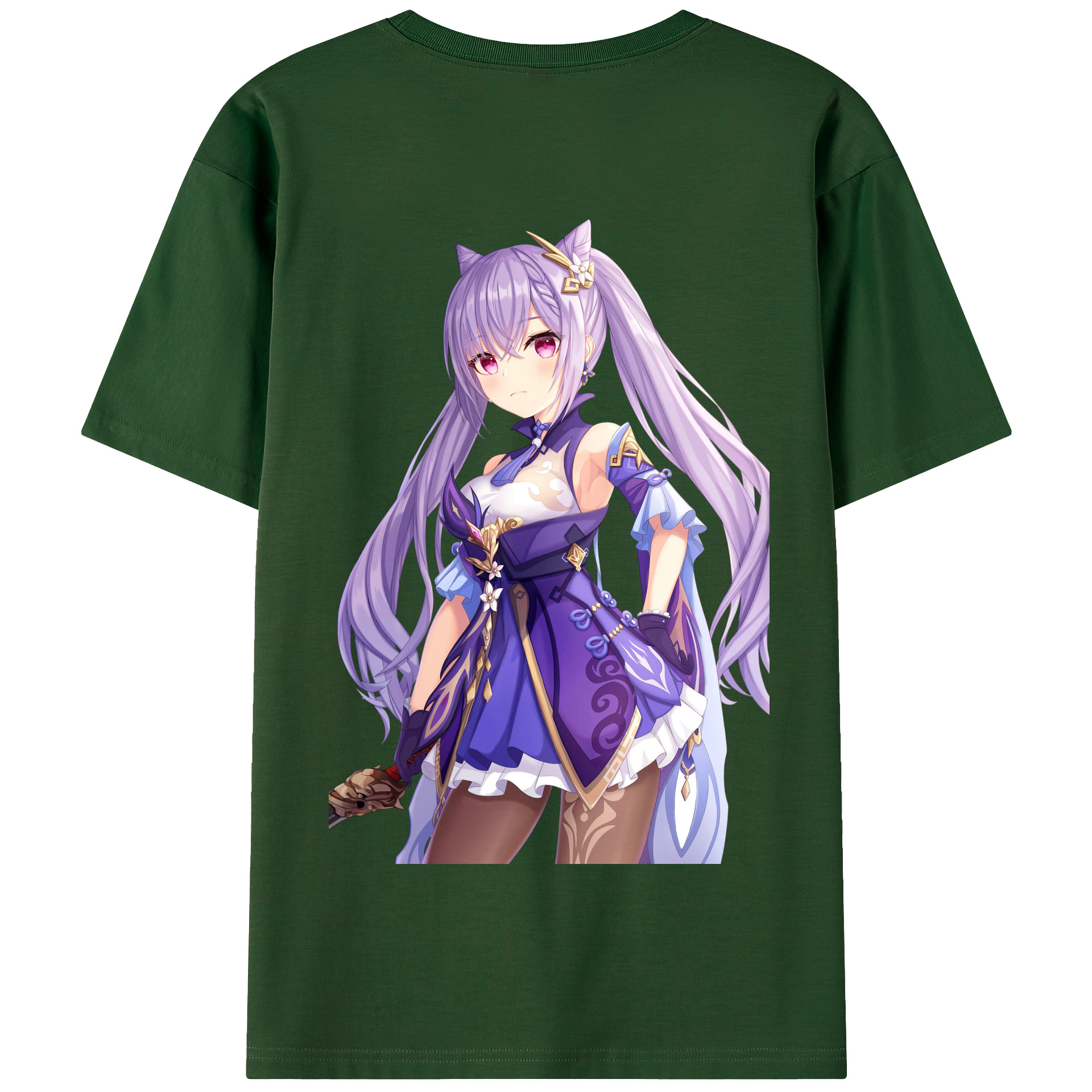 げんし神 刻晴 こくせい genshin Kokusei 綿100％半袖Tシャツ（背面プリント）